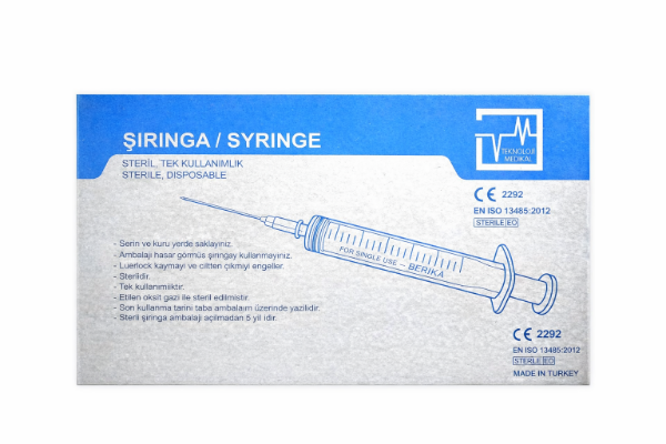 Berika Enjektör 5 cc 3 Parça Yeşil